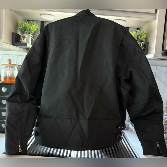 Harley-Davidson Black and Orange XL Embroidered Patch Men's Bomber Jacket - Picture 4 of 15